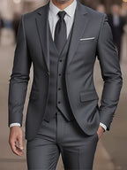 Jayden | Men's Fitted Three-Piece Suit, Tailored Blazer Suit | Animated Apparel