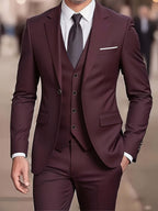 Jayden | Men's Fitted Three-Piece Suit, Tailored Blazer Suit | Animated Apparel