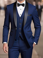 Jayden | Men's Fitted Three-Piece Suit, Tailored Blazer Suit | Animated Apparel