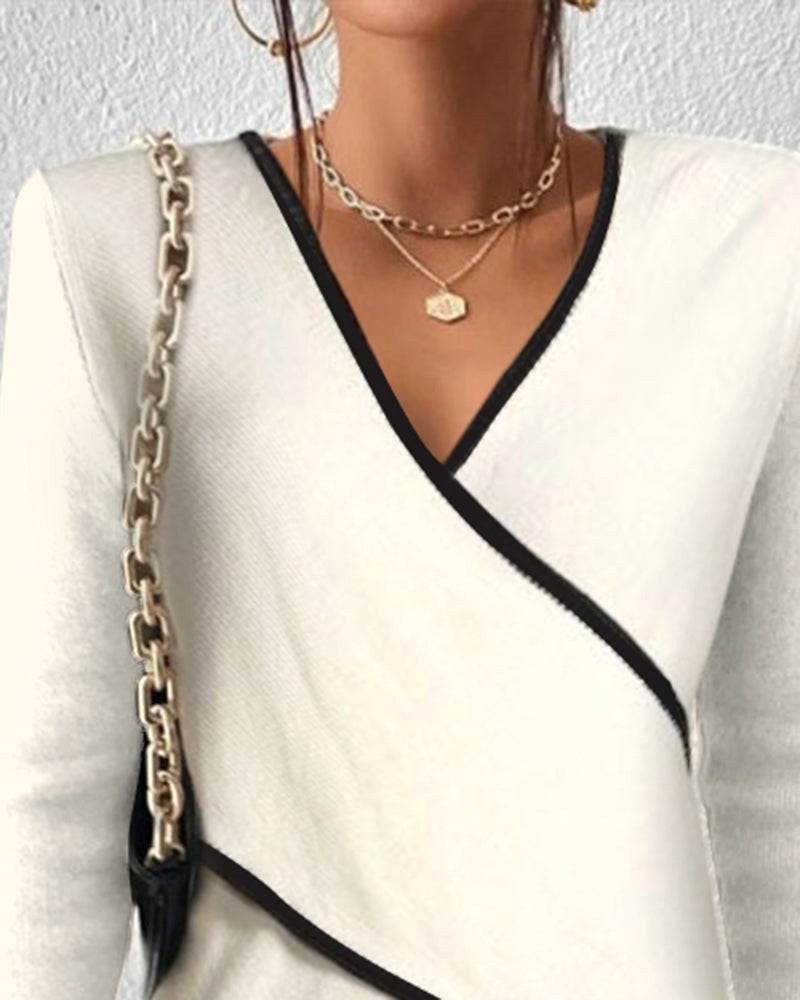 Naya | Women's V-Neck Pullover Sweater - image 2