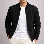 Nigel | Men's Suede-Textured Structured Jacket, Tailored Autumn Jacket | Animated Apparel