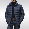 Noah | Men's Insulated Quilted Jacket, High-Collar Down Jacket | Animated Apparel | Green