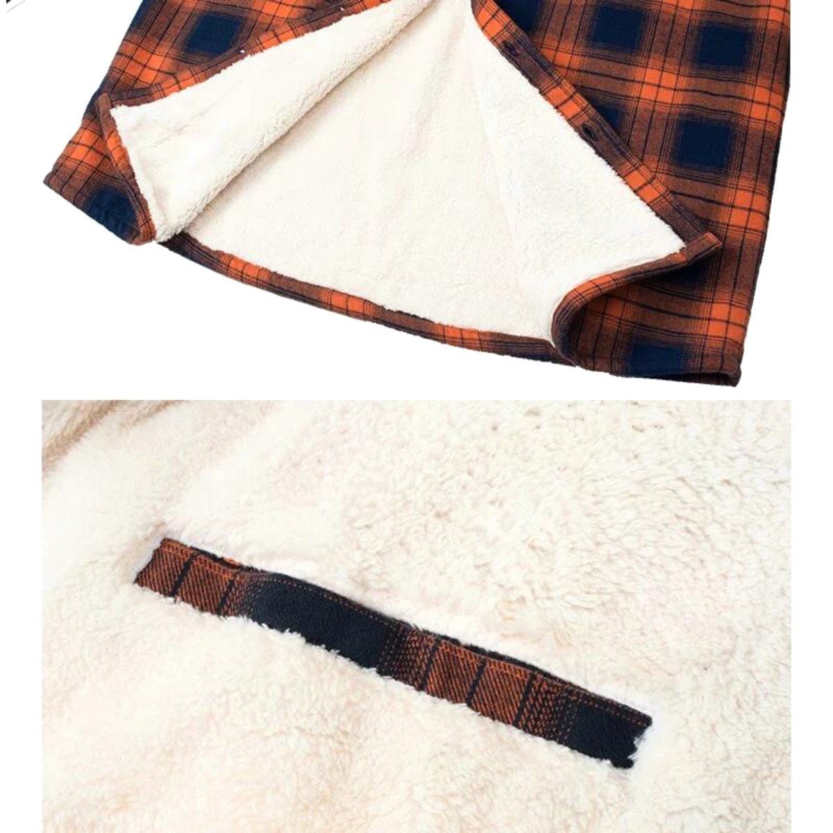 Noah | Men's Sherpa-Lined Plaid Jacket, Button-Front Autumn Jacket | Animated Apparel | Black