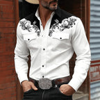 Noah | Men's Western Embroidered Button Shirt, Casual Embroidered Shirt | Animated Apparel | Green