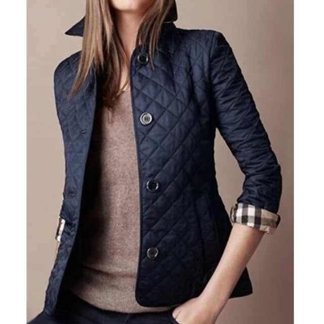 Noeline | Women's Diamond Quilted Lightweight Jacket, Structured Casual Jacket | Animated Apparel