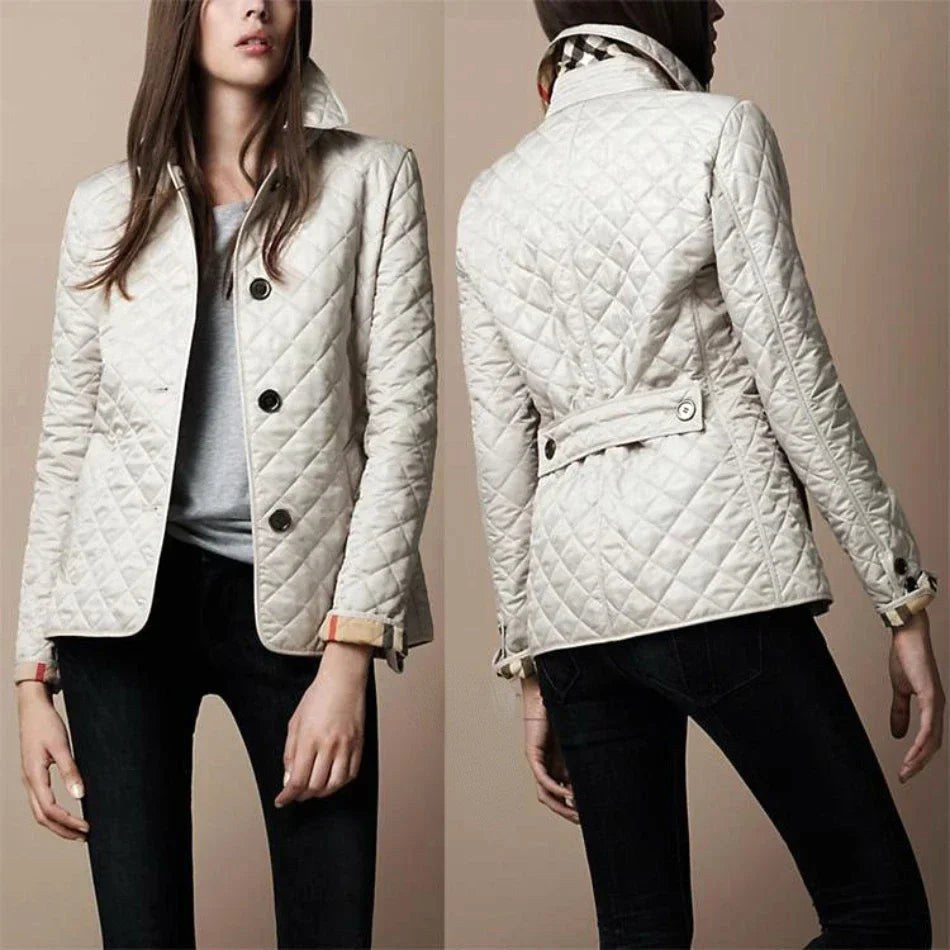Noeline | Women's Diamond Quilted Lightweight Jacket, Structured Casual Jacket | Animated Apparel