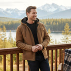 Nolan | Men's Fleece-Lined Hooded Jacket, Retro Autumn Jacket | Animated Apparel