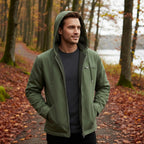 Nolan | Men's Fleece-Lined Hooded Jacket, Retro Autumn Jacket | Animated Apparel