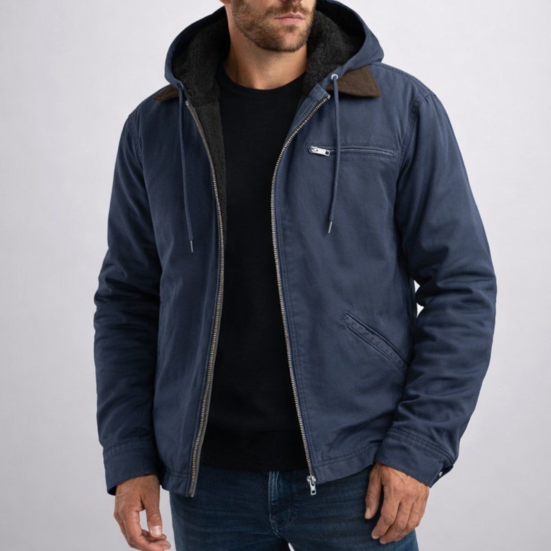 Nolan | Men's Hooded Lined Jacket, Comfortable Everyday Jacket | Animated Apparel | Green
