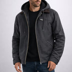 Nolan | Men's Hooded Lined Jacket, Comfortable Everyday Jacket | Animated Apparel | Grey