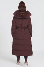 Brooklyn | Women's Long Padded Winter Coat, Hooded Faux Fur Collar Jacket | Animated Apparel