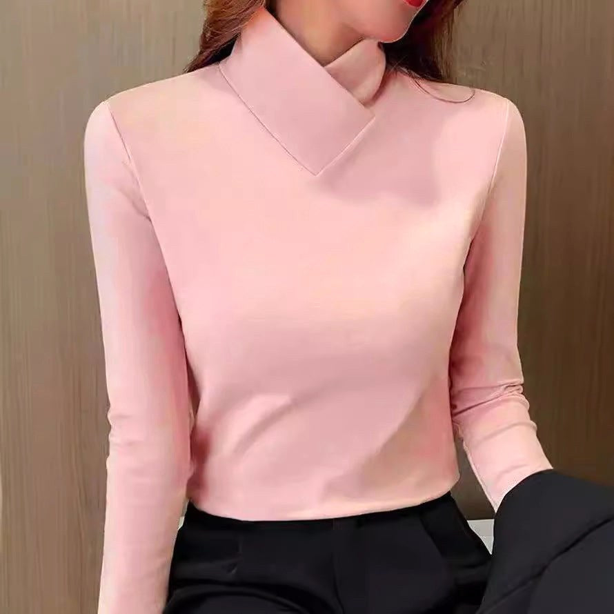 Nora | Women's Soft Turtleneck Jumper, Fitted Everyday Knitwear | Animated Apparel | Brown