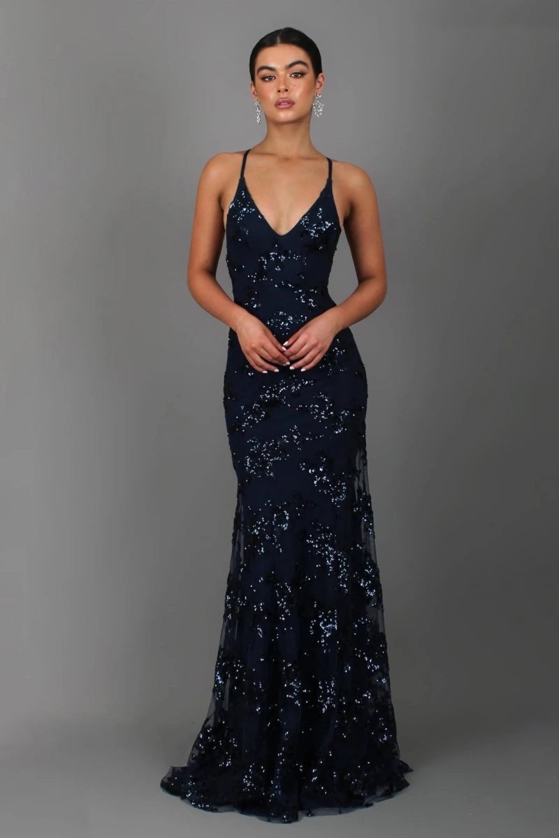 Norah | Women's Sequin Evening Maxi Dress - image 1