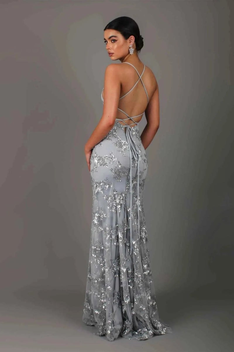 Norah | Women's Sequin Evening Maxi Dress - image 6
