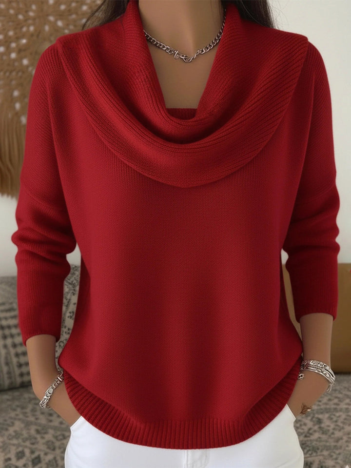 Odette | Women's Merino Wool Jumper, Cowl Neck Knit Jumper | Animated Apparel