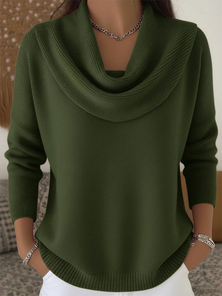 Odette | Women's Merino Wool Jumper, Cowl Neck Knit Jumper | Animated Apparel