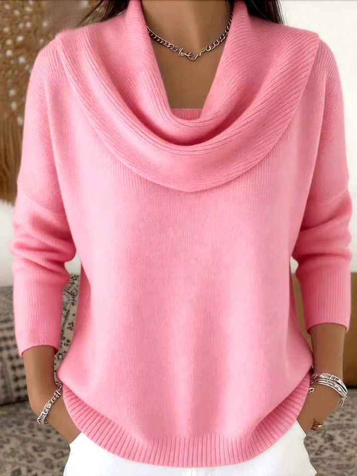 Odette | Women's Merino Wool Jumper, Cowl Neck Knit Jumper | Animated Apparel