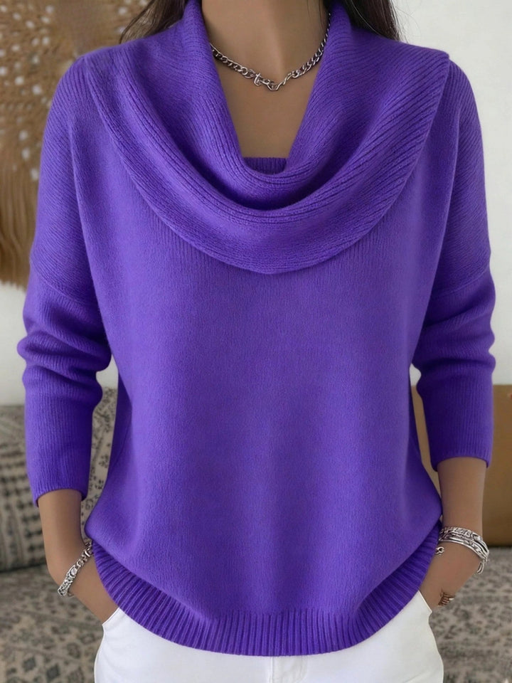 Odette | Women's Merino Wool Jumper, Cowl Neck Knit Jumper | Animated Apparel