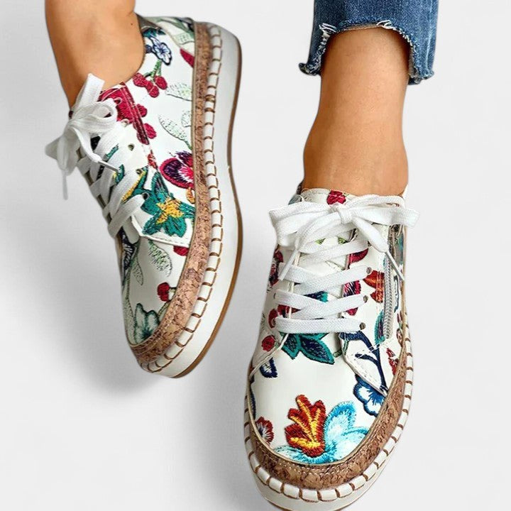Olivette | Women's Orthopedic Slip-On Shoes - Blue Flora