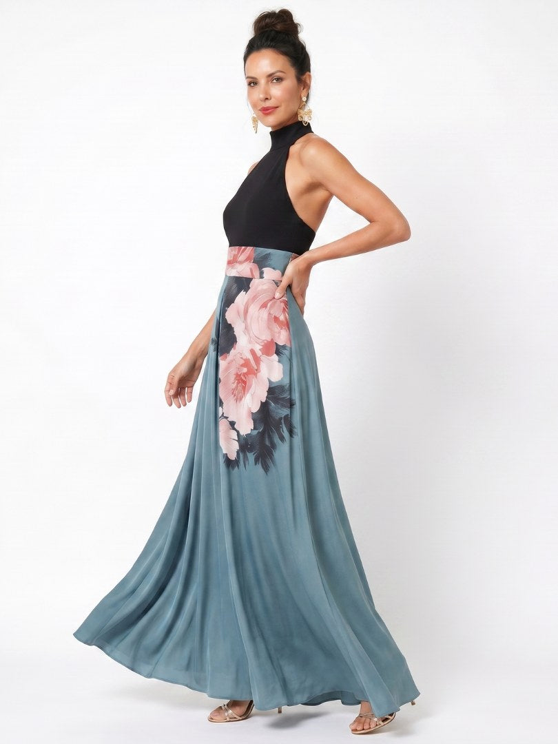 Olympas | Women's Halter Floral Maxi Dress - image 2