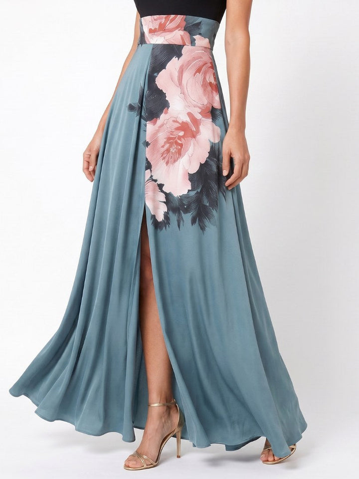 Olympas | Women's Halter Floral Maxi Dress - image 3