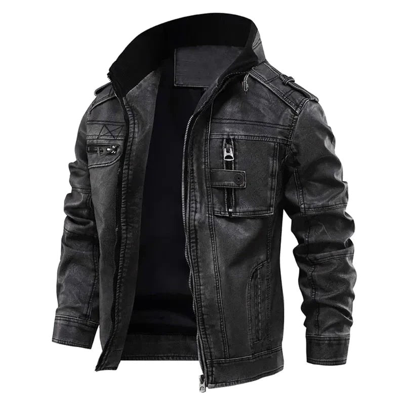 William | Men's Leather Jacket, Classic Leather Outerwear | Animated Apparel