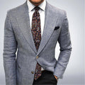 Oscar | Men's Tailored Blazer with Textured Finish, Smart Jacket | Animated Apparel | Blue