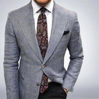 Oscar | Men's Tailored Blazer with Textured Finish, Smart Jacket | Animated Apparel | Blue