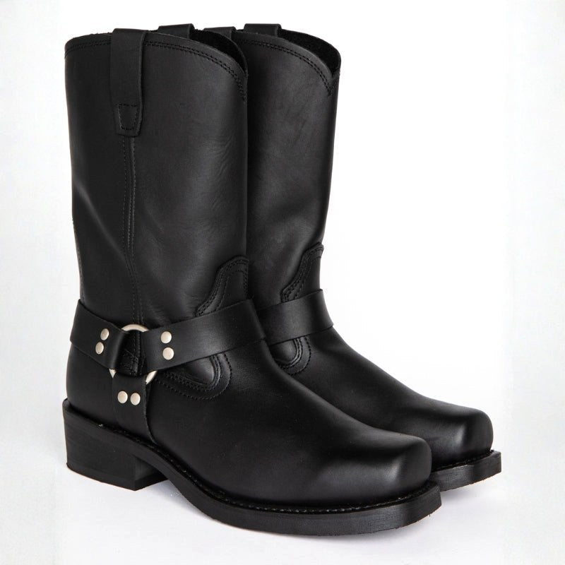 Oswin | Men's Mid-Calf Cowboy Boots, Harness Style Western Boots | Animated Apparel