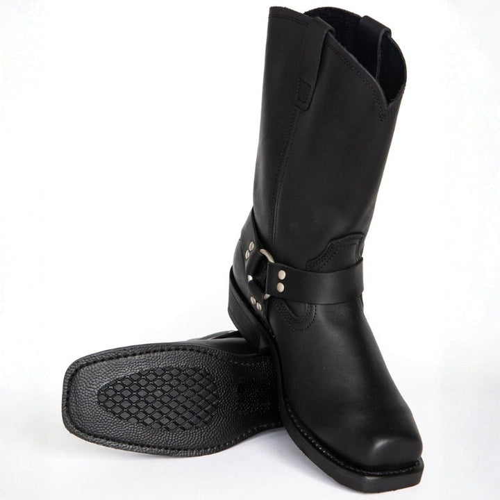 Oswin | Men's Mid-Calf Cowboy Boots, Harness Style Western Boots | Animated Apparel