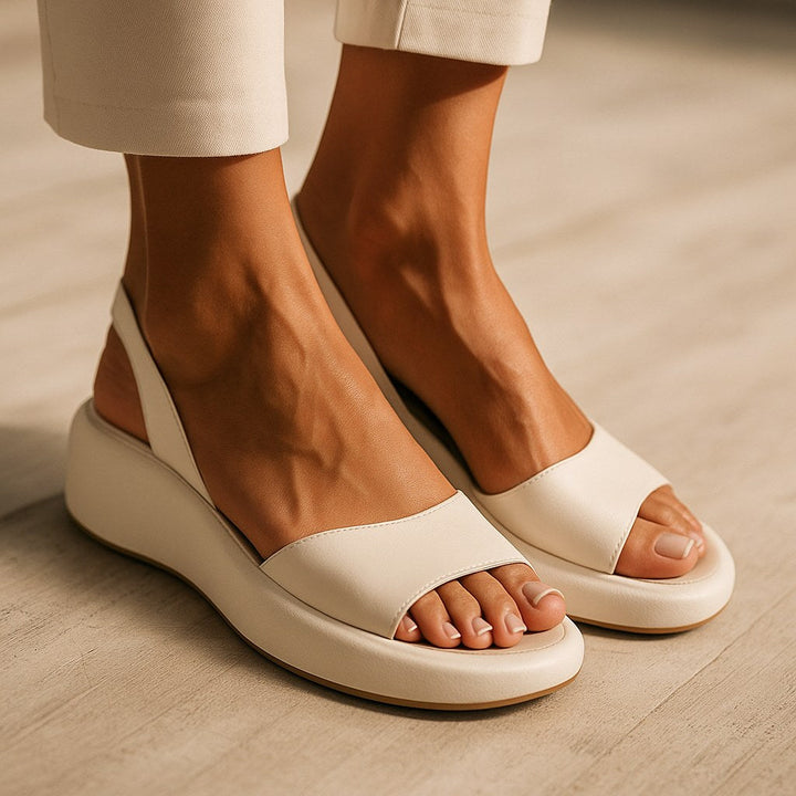 Ottilie | Women's Comfort Slide Sandals - White