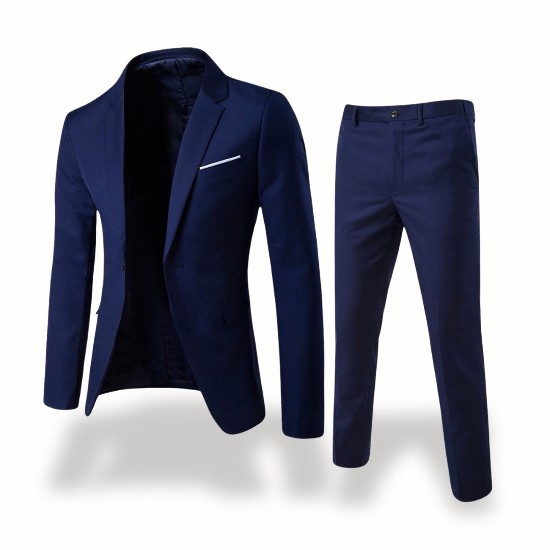 Owen | Men's Formal Two-Piece Suit, Slim-Fit Blazer Suit | Animated Apparel | Navy