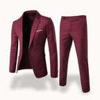 Owen | Men's Formal Two-Piece Suit, Slim-Fit Blazer Suit | Animated Apparel | Red