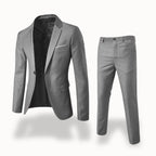 Owen | Men's Formal Two-Piece Suit, Slim-Fit Blazer Suit | Animated Apparel | Grey