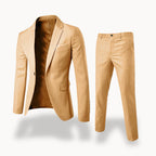 Owen | Men's Formal Two-Piece Suit, Slim-Fit Blazer Suit | Animated Apparel | Beige