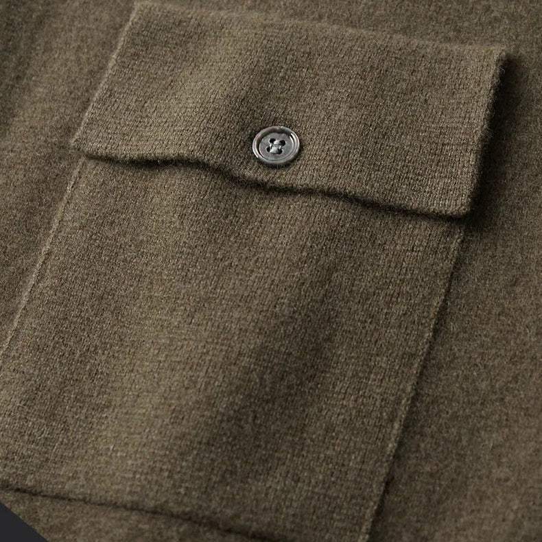 Owen | Men's Knit Cardigan, Finely Textured Layer Cardigan | Animated Apparel