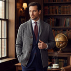 Parker | Men's Cashmere Cardigan, Relaxed Fit Knit Jumper | Animated Apparel
