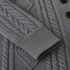 Parker | Men's Cashmere Cardigan, Relaxed Fit Knit Jumper | Animated Apparel | Black