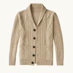 Parker | Men's Cashmere Cardigan, Relaxed Fit Knit Jumper | Animated Apparel