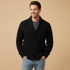 Parker | Men's Cashmere Cardigan, Relaxed Fit Knit Jumper | Animated Apparel