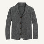 Parker | Men's Cashmere Cardigan, Relaxed Fit Knit Jumper | Animated Apparel