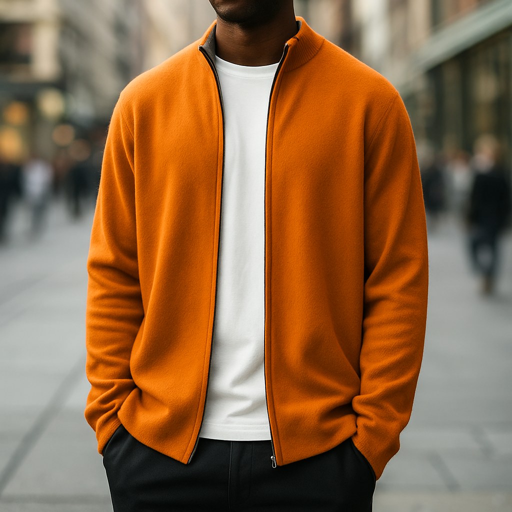 Parker | Men's Full-Zip Knit Cardigan, Comfortable Everyday Cardigan | Animated Apparel