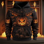 Parker | Women's Halloween Pumpkin Graphic Hoodie, Festive Autumn Hoodie | Animated Apparel