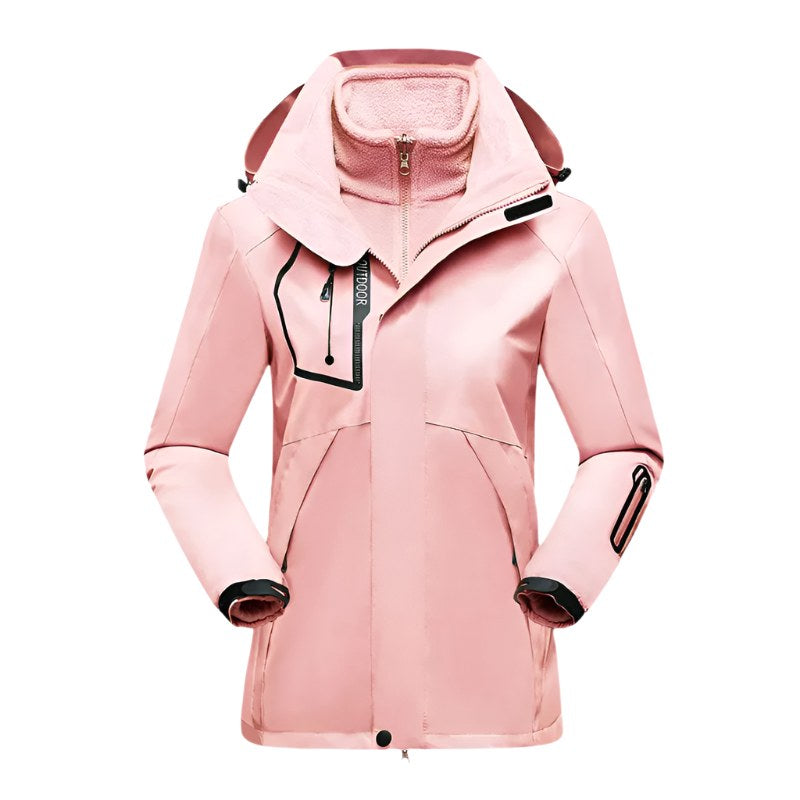 Patricia | Women's Waterproof Softshell Jacket, Wind-Resistant Performance Coat | Animated Apparel | White