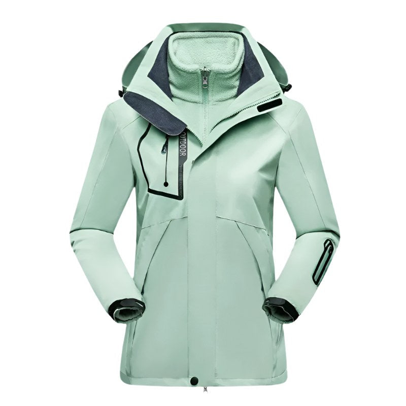 Patricia | Women's Waterproof Softshell Jacket, Wind-Resistant Performance Coat | Animated Apparel | Purple