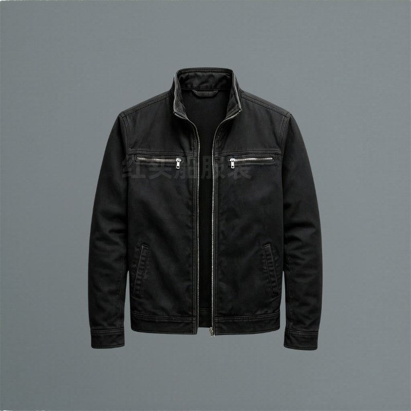 Paul | Men's Classic Cotton Jacket, Structured Casual Jacket | Animated Apparel | Blue