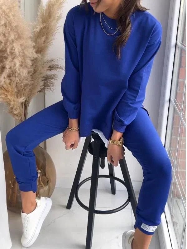 Penelope | Women's Oversized Two-Piece Lounge Set, Tapered Joggers | Animated Apparel | Orange