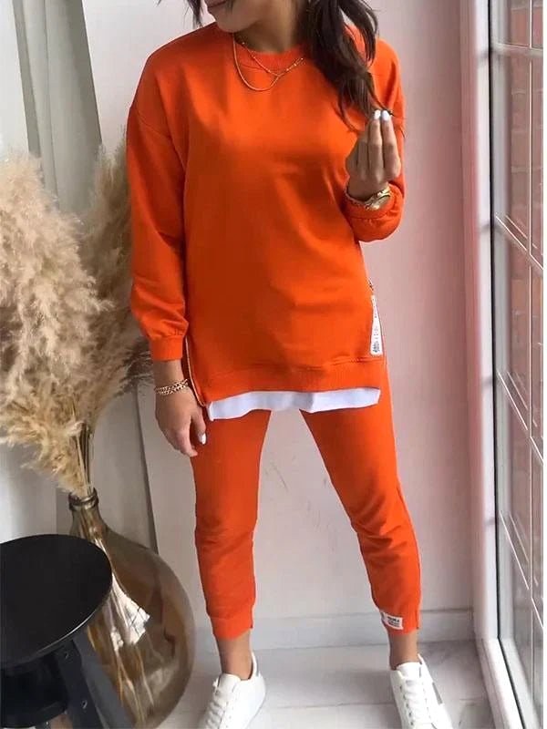 Penelope | Women's Oversized Two-Piece Lounge Set, Tapered Joggers | Animated Apparel | Blue