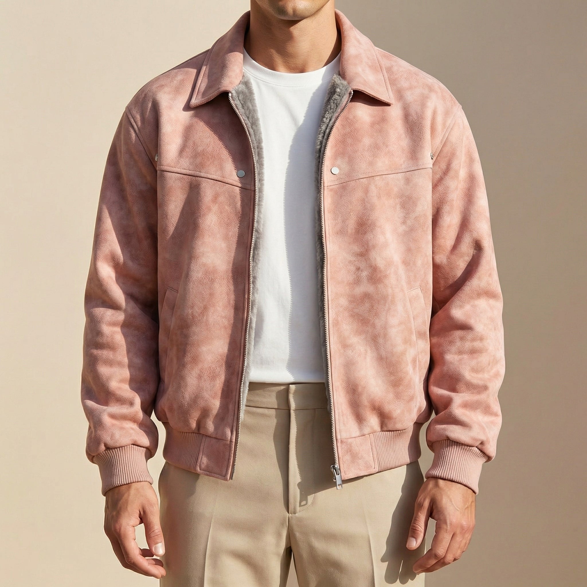 Peter | Men's Lambskin Leather Jacket, Tailored Smart Jacket | Animated Apparel
