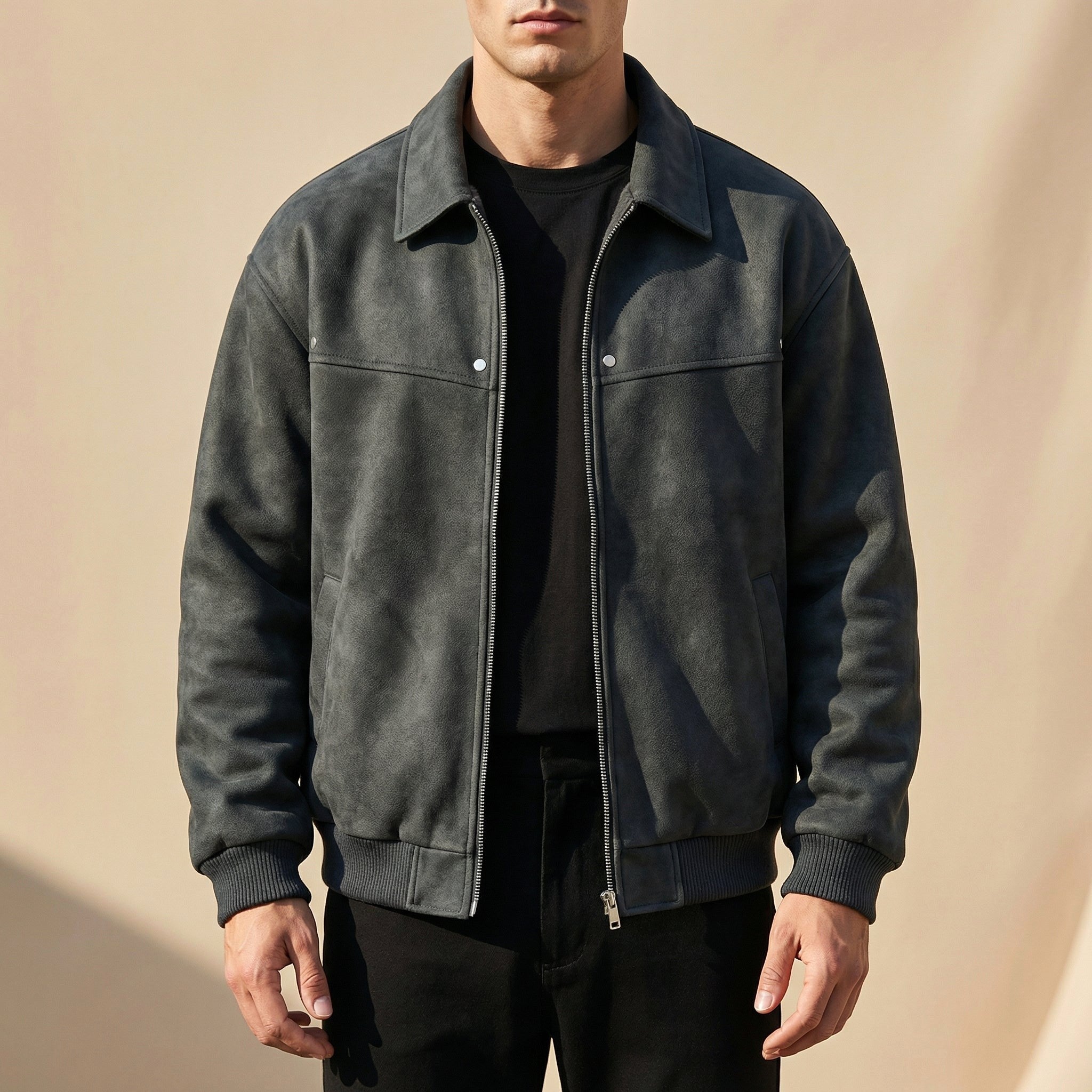 Peter | Men's Lambskin Leather Jacket, Tailored Smart Jacket | Animated Apparel